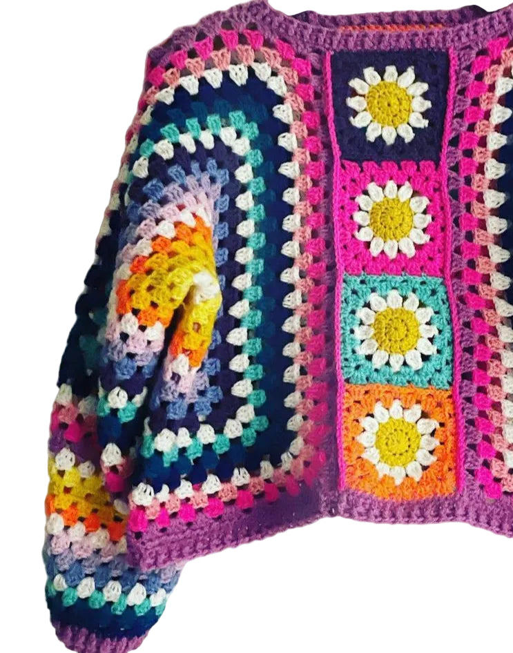 Daisy hexagon cardigan