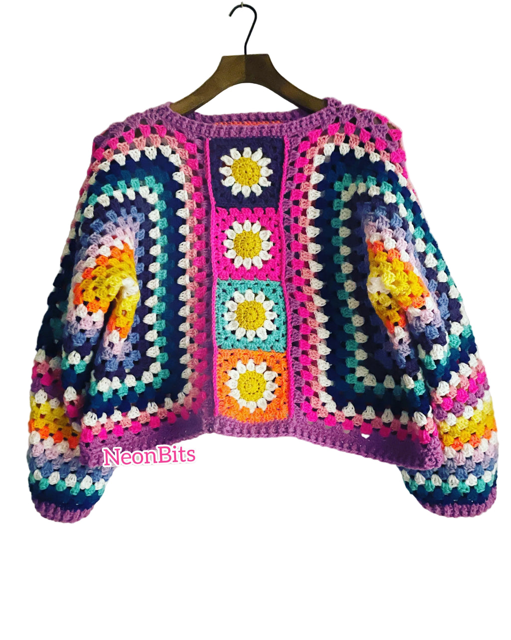 Daisy hexagon cardigan